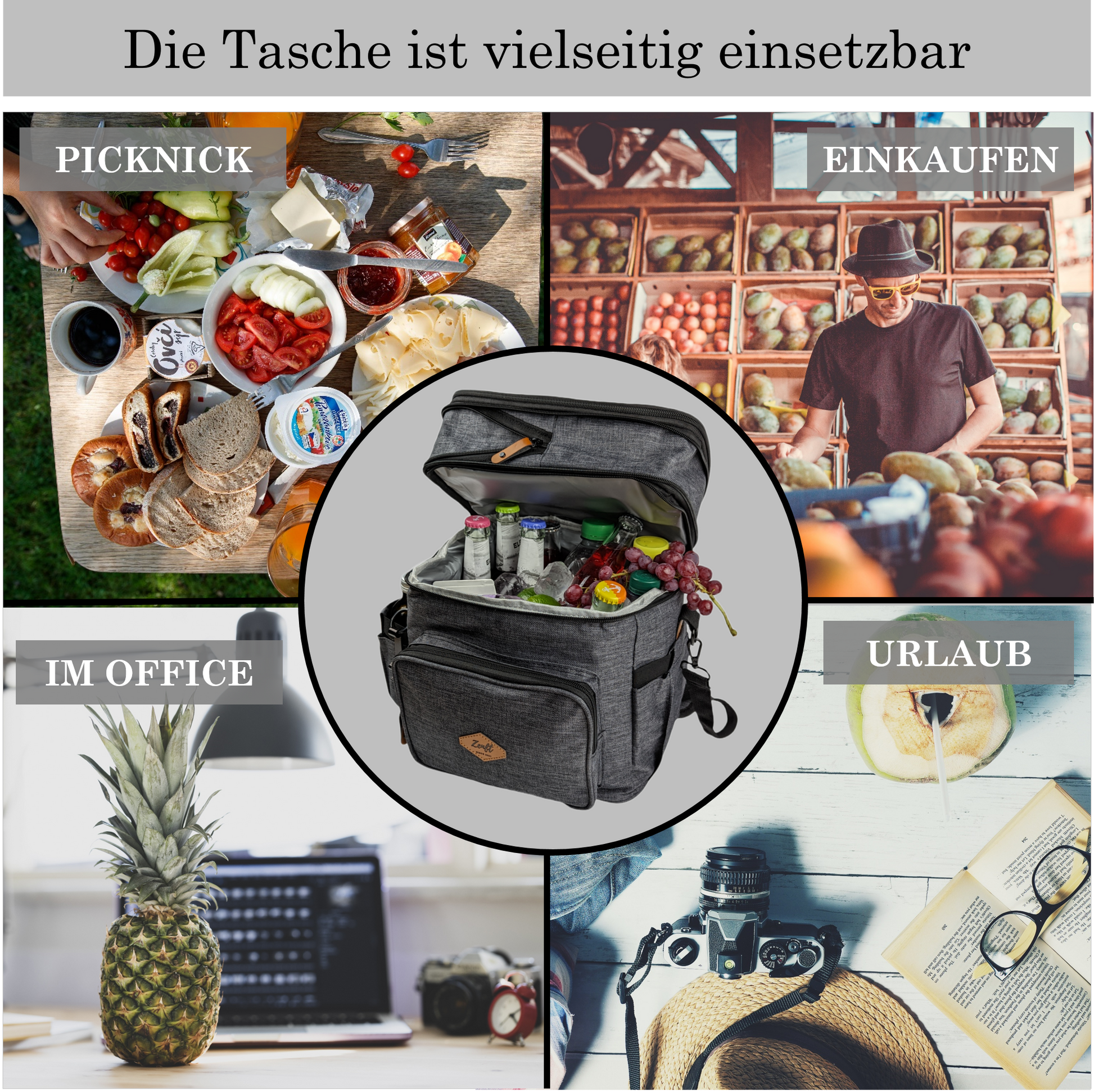 Zenft's Picnic Bag - Die wasserdichte Kühltasche für Picknick, Einkauf –  zenftbase